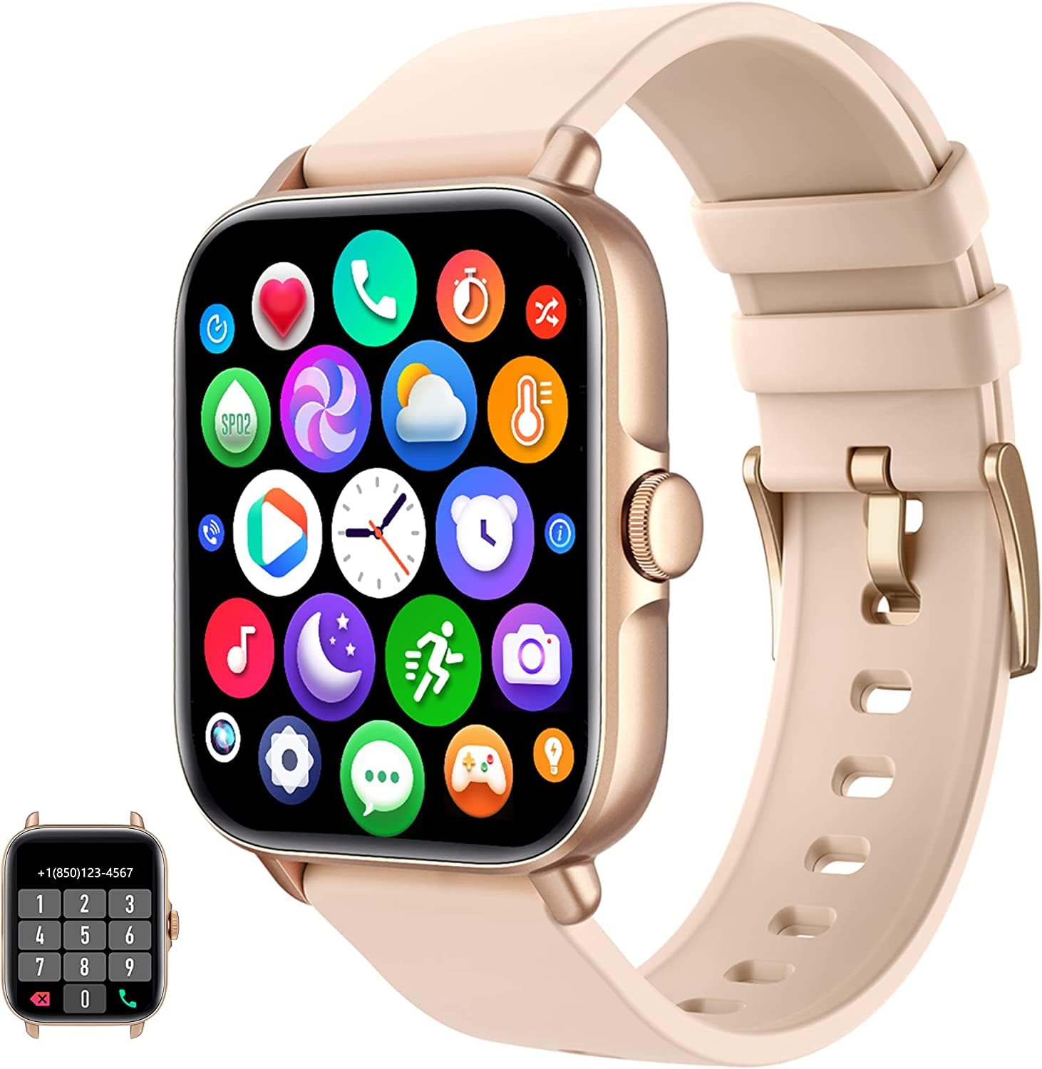 Dxpicr Smart Watch(Call Receive/Dial), Full Touch Screen Smartwatch For Android And Ios Phones Compatible Fitness Tracker With H